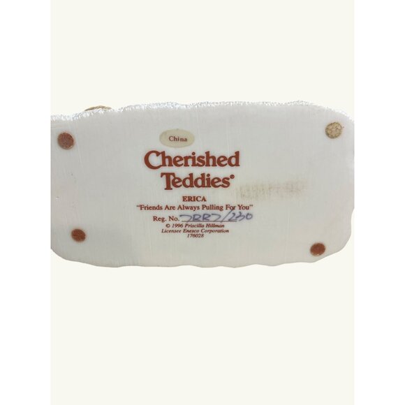 Cherished Teddies "Erica" Figurine Friends Are Always Pulling For You - Picture 9 of 10